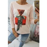 Kesi Blouse with 3D graphics Remarkable powder pink | Eponuda.ba