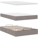 vidaXL Otomanski posteljni okvir z vzmetnico taupe 120x190 cm blago, (21609741) | Shoptok.si