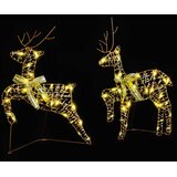  LED Riječni jeleni s 40 LED svjetlima 2 pcs Topla bijela PET | shoptok.hr