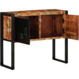 vidaXL Konzolna omarica večbarvna 90x35x75 cm trden predelan les | Shoptok.si