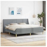 vidaXL Okvir kreveta s madracem Svjetlosiva 180 x 200 cm Tkanina - Svjetlosiva 180 x 200 cm | shoptok.hr