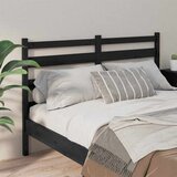  Uzglavlje za krevet crno 186 x 4 x 100 cm od masivne borovine | shoptok.hr