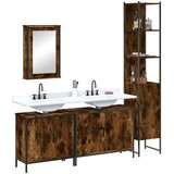  4-dijelni set kupaonskog namještaja boja hrasta drveni | shoptok.hr