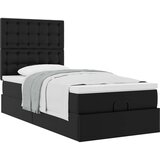 vidaXL otomanski okvir kreveta s madracem crni 100x200cm umjetna koža | shoptok.hr