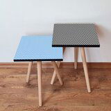 Hanah home 2Shp504 - blue blueblackwhite nesting table (2 pieces) | ePonuda.com