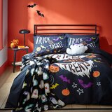 Catherine Lansfield Crna posteljina za bračni krevet 200x200 cm Halloween Trick or Treat – | shoptok.hr