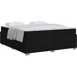 vidaXL Konstrukcija postelje z vzmetnico Črna 180 x 200 cm blago, (5000125934) | Shoptok.si