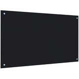  Kuhinjska zaštita od prskanja crna 100 x 60 cm kaljeno staklo | shoptok.hr
