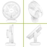  LED Punjiv stoni ventilator sa LED osvetljenjem LED/3W/5V USB 2400 mAh bela | Eponuda.com