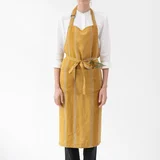 Linen Tales Lanen predpasnik Amber Bronze Stripes –