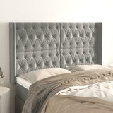  Uzglavlje s ušima svjetlosivo 163x16x118/128 cm baršunasto | shoptok.hr