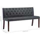  Klupa od umjetne brušene kože 148,5 cm siva | shoptok.hr