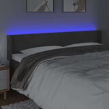  Posteljno vzglavje temno sivo 163x16x78/88 cm žamet, (20793971) | Shoptok.si