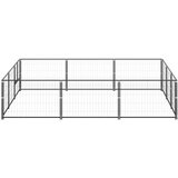  Kavez za pse crni 9 m² čelični | shoptok.hr
