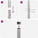 vidaXL Ograjni stebri 2 pcs srebrna 130 cm Cinkano jeklo | Shoptok.si
