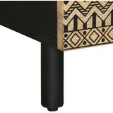  Stolić za kavu crni 80x54x40 cm od masivnog grubog drva manga | Eponuda.com