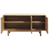 Unique Furniture Nizka komoda v hrastovem dekorju v naravni barvi 143x70 cm Tiber – | Shoptok.si