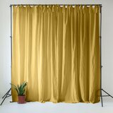 Linen Tales Rumena lanena zavesa 140x250 cm Lemon Curry – Cene