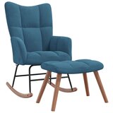 The Living Store Gugalni stol s stolčkom moder žamet - Gugalni Stol S Stolčkom, (21420581) | Shoptok.si