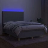  Box spring postelja z vzmetnico LED sv. siva 140x200 cm blago, (20937271) | Shoptok.si