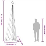 vidaXL LED božićno drvce 495 LED toplo bijelo 300 5 cm | shoptok.hr