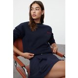 Trendyol Navy Blue Embroidery Raised Sweatshirt | Shoptok.si