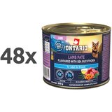 Ontario Dog Adult konzerva, pašteta - jagnjetina in rakitovec 48 x 200 g Cene