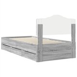  Krevetna konstrukcija Siva Sonoma 75 x 190 cm Inženjersko Drvo 196 x 78 x 90 cm | Shoptok.si