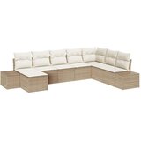  Sjedeća garnitura za vrt 8 kom. Bež poliratan 319 x 209 x 85 cm | Shoptok.si