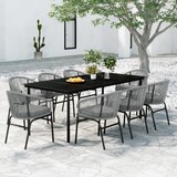  9-dijelni vrtni blagovaonski set sivi | shoptok.hr