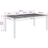  Stol za večeru u vrtu Bijela 196 x 100,5 x 75 cm | shoptok.hr