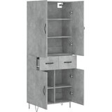  Visoka komoda siva betona 69,5x34x180 cm od konstruiranog drva | shoptok.hr