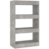 Maison Chic Knjižna omara - Knjižni regal betonsko siva 60x30x103 cm iverna plošča, (21725873) | Shoptok.si