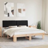  Krevetni okvir s tapiciranim uzglavljem Crna 180 x 200 cm | shoptok.hr