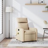  Masažni naslonjač od tkanine krem | shoptok.hr