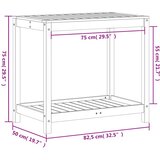 Stol za sadnju s policom 82,5 x 50 x 75 cm od masivne duglazije | shoptok.hr
