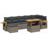 8-dijelni set vrtnih sofa od poliratana s jastucima sivi | shoptok.hr