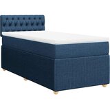  Krevet s oprugama i madracem plavi 100 x 200 cm od tkanine | shoptok.hr