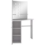 vidaXL Kutni toaletni stolić LED siva boja betona 111 x 54 x 141,5 cm | shoptok.hr