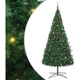 vidaXL Božično drevo z dekorativnimi lučmi Zelena 400 cm PVC | Shoptok.si