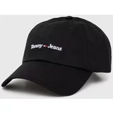 Tommy Hilfiger Bombažna bejzbolska kapa črna barva, AM0AM11341