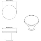 Drška 12 pcs Crna Ø30 mm Aluminij | shoptok.hr