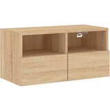 Maison Chic Stenska TV omarica - TV stojalo - Televizijska omarica sonoma hrast 60x30x30 cm inženirski les, (21698657) | Shoptok.si