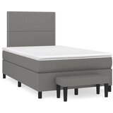 vidaXL Krevet box spring s madracem tamnosivi 120 x 190 cm tkanina | shoptok.hr