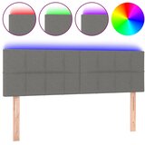  LED uzglavlje tamnosivo 144x5x78/88 cm od tkanine | shoptok.hr