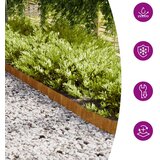 vidaXL Robniki za trato 50 kosov 10x103 cm prilagodljivi corten jeklo | Shoptok.si