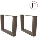  Noge za klub stolić V-oblik 2 kom Prirodni čelik 50 x (30-31,3) cm Čelik | Shoptok.si