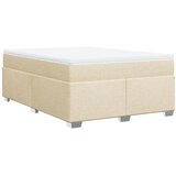  Krevet s oprugama i madracem krem 160x200 cm od tkanine | shoptok.hr