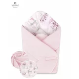 MimiNu jastuk dekica za novorođenče Baršun Medvjedić roza