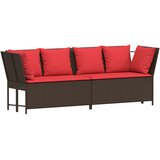  Vrtna sofa s jastucima smeđi poliratan | shoptok.hr